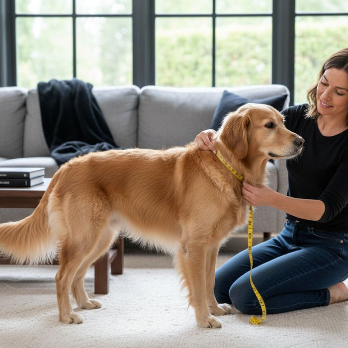 hundesele måling proces