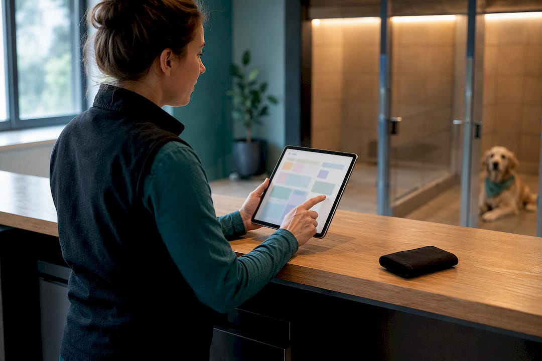 Den kennelansvarlige vælger et digitalt driftssystem