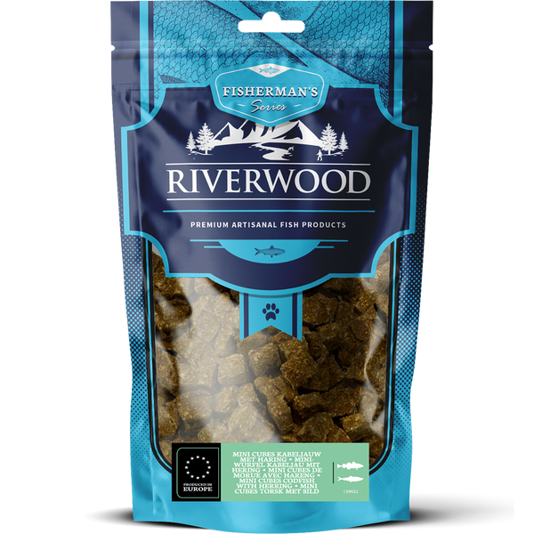 Riverwood Mini Cubes Torsk og  sild 125 gram Hundegodbid