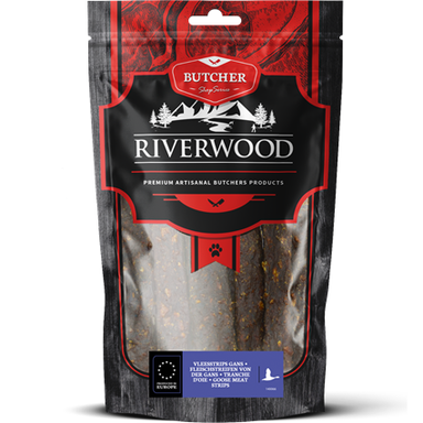 Riverwood |  Gåsestrips | 150 gram KORT HOLDBARHED 24-07-2026