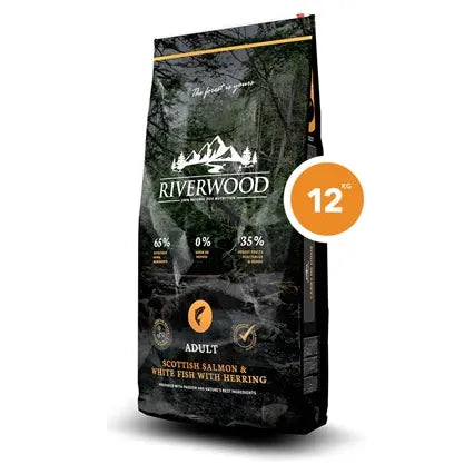 Kornfrit Hundefoder Laks, Hvidfisk & Sild | Tørfoder til Hunde