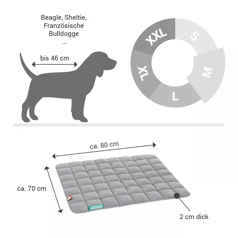 DOCTOR BARK Hundetæppe Grå Melange Hypoallergenic