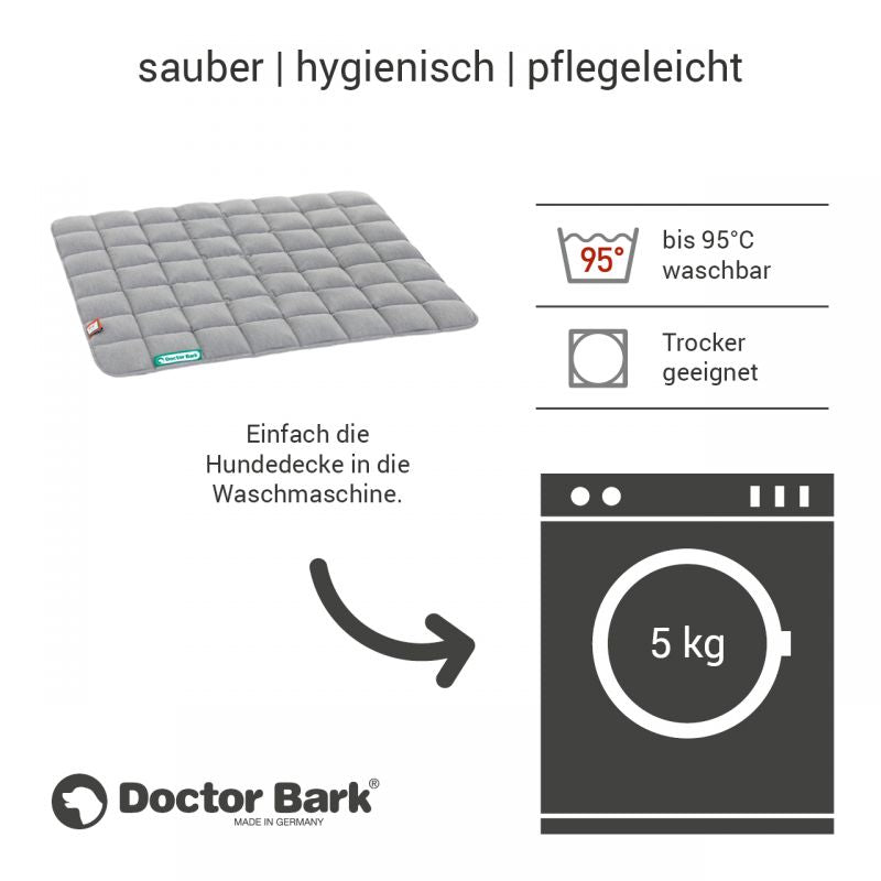DOCTOR BARK Hundetæppe Grå Melange Hypoallergenic