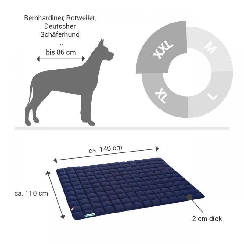 DOCTOR BARK Hundetæppe Hypoallergenic | Kongeblå