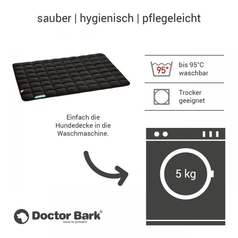 DOCTOR BARK Hundetæppe Sort Hypoallergenic