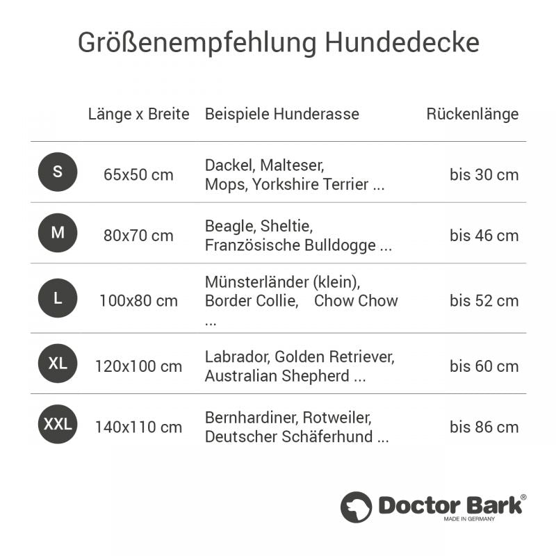 DOCTOR BARK Hundetæppe Sort Hypoallergenic