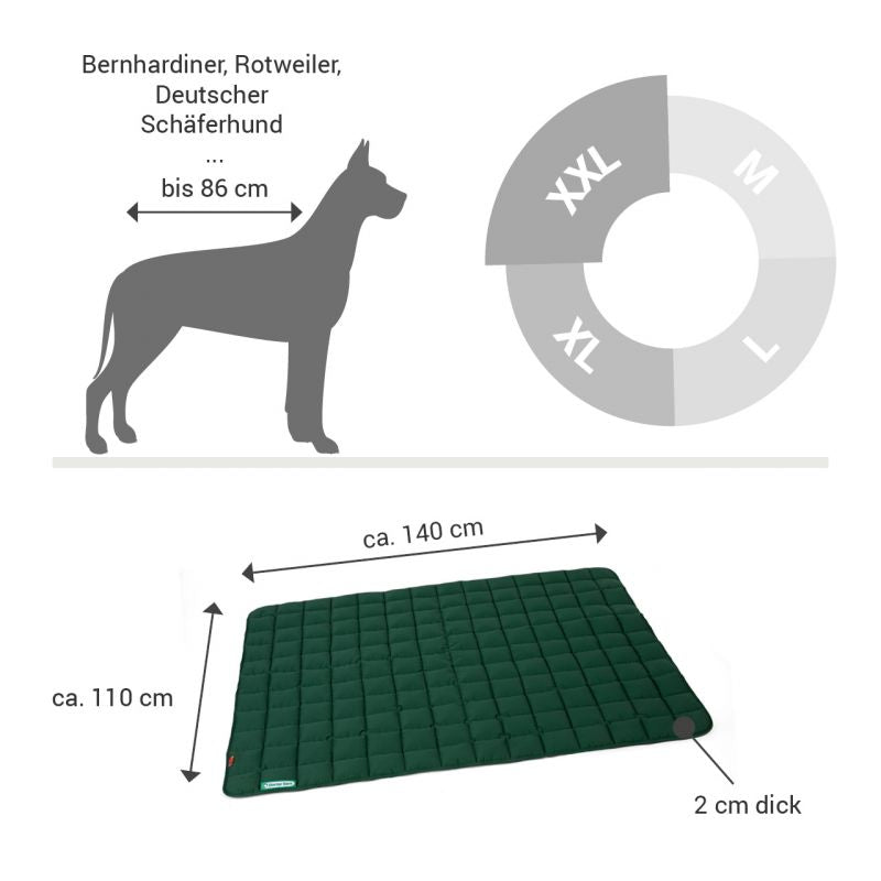 DOCTOR BARK Hundetæppe Hypoallergenic | Skovgrøn