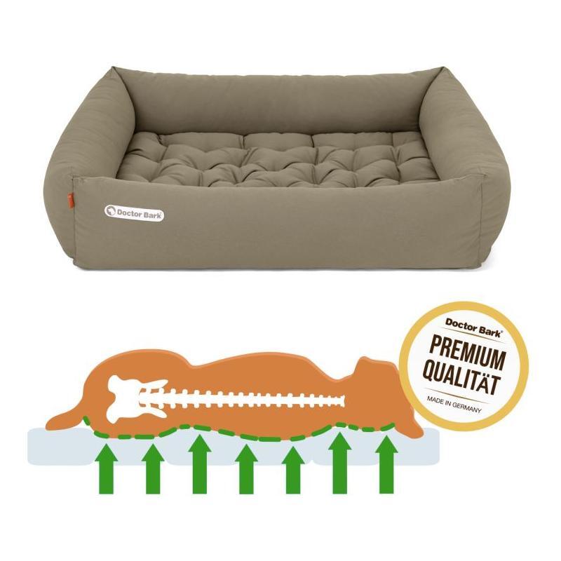 DOCTOR BARK Ortopædisk Hundeseng Hypoallergenic | Gyldenbrun