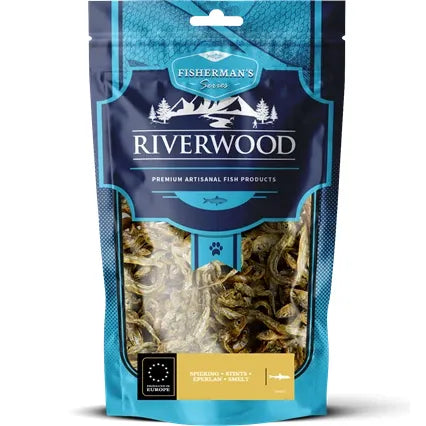 Tørret fisk til hund | Smelt |60 gr. | Riverwood Tyggeben